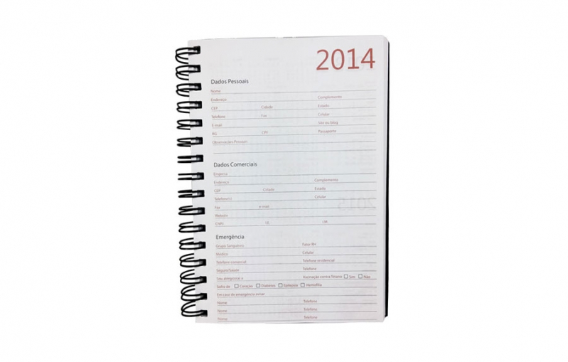 Agendas Personalizadas para Brindes Valor Belford Roxo - Agendas Promocional