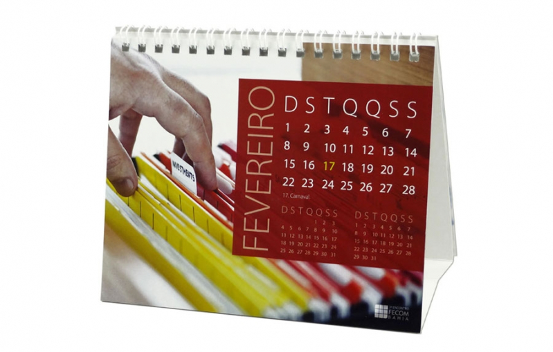 Brindes Personalizados Calendário de Mesa Preço Patos de Minas - Calendário de Mesa para Anotações