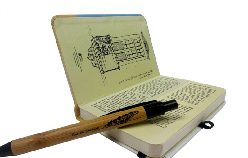 Cadernetas com Lápis Personalizado Poá - Caderneta Pequena Personalizada