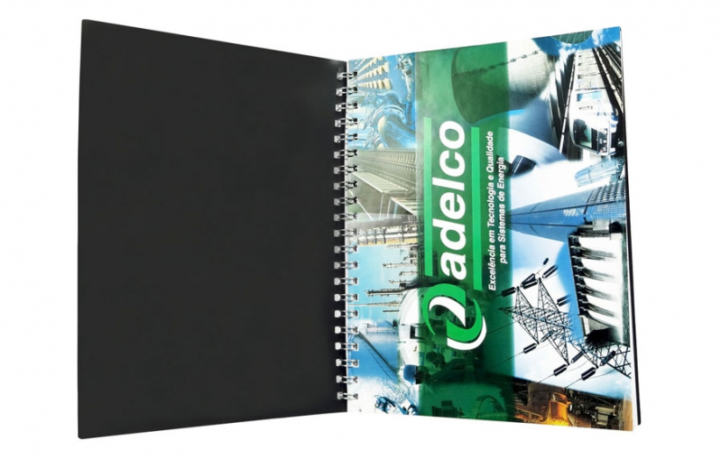 Caderno Personalizado Empresarial Preço Guarani D'Oeste - Caderno Personalizado Wire-o