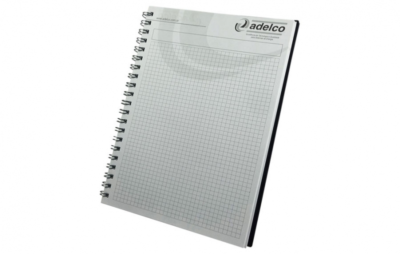 Caderno Personalizado Wire-o Preço Jardim Gabriela - Caderno Promocional com Logotipo