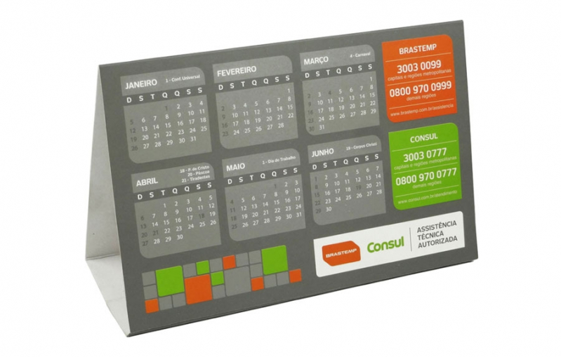 Calendário de Mesa Brinde Preço Vila Mariana - Calendário de Mesa para Anotações