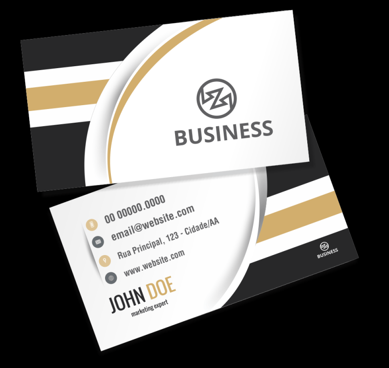 Cartão de Visita Executivo Valor Pracinha - Cartão de Visita e Logomarca