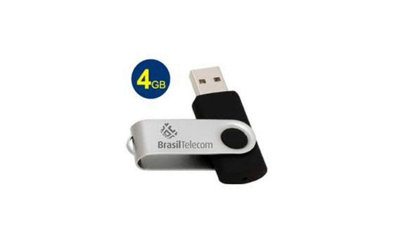 Comprar Pen Drive Personalizado para Empresas Quintana - Pen Drive Giratório Personalizado