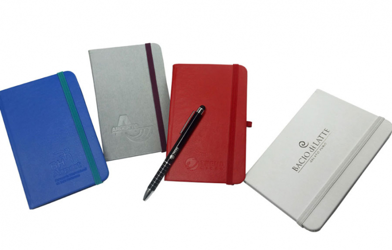 Qual o Valor de Caderneta Pequena Personalizada Guaraci - Caderneta Brinde Personalizado